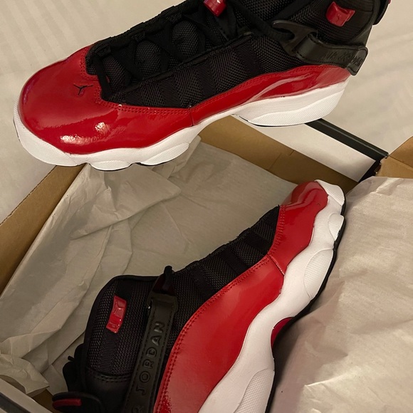 Jordan 6 RINGS(GS) red/black - Picture 6 of 9